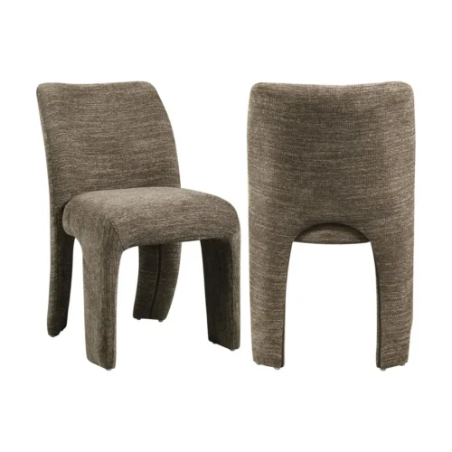 Chaises Richmond Interiors Chaise Maya marron softweave lot de 2 Richmond Interiors