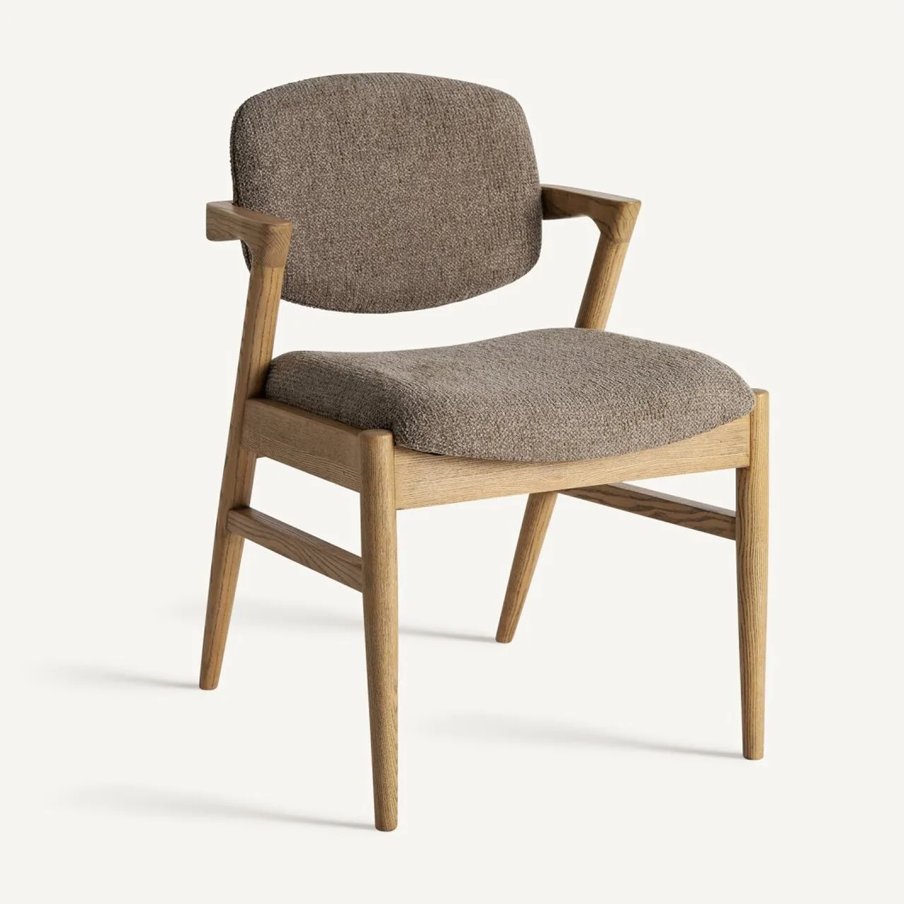 Chaise Namur frêne et lin taupe Vical Home