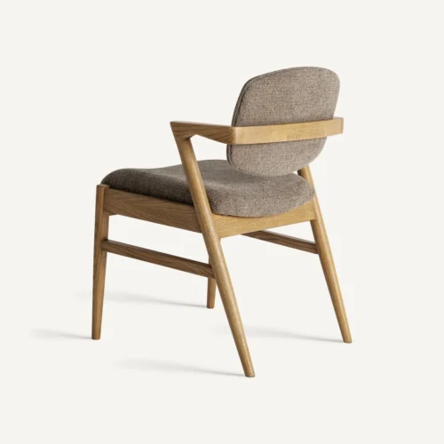 Chaise Namur frêne et lin taupe Vical Home — vue 4