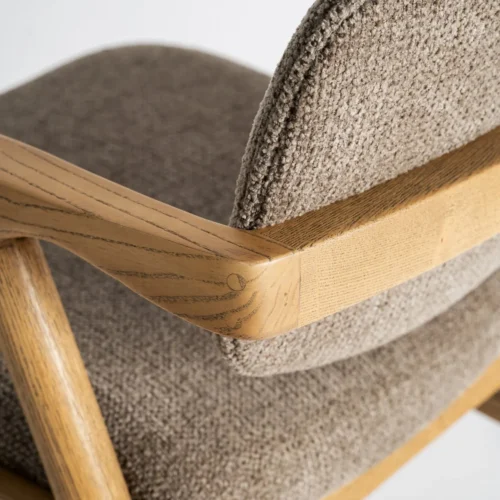 Chaise Namur frêne et lin taupe Vical Home — vue 8