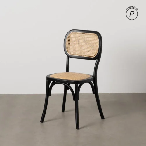 Chaise noire bois d'orme Ixia 45 cm