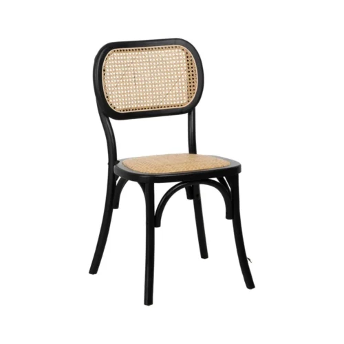 Chaise noire bois d'orme Ixia 45 cm — vue 2