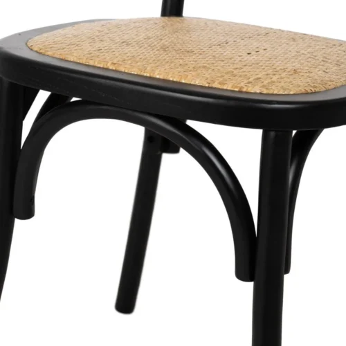 Chaise noire bois d'orme Ixia 45 cm — vue 8