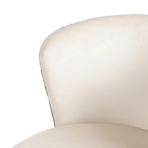 Chaise paon tissu beige piètement acier Ixia 58 cm — vue 5