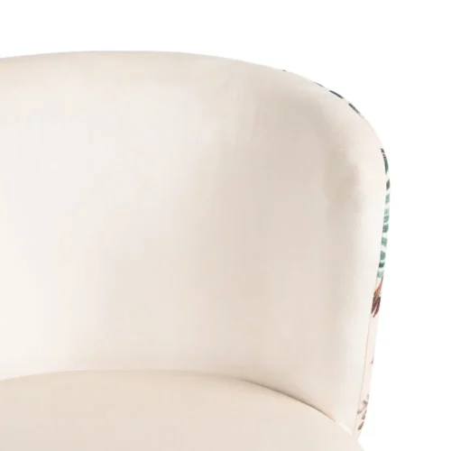 Chaise paon tissu beige piètement acier Ixia 58 cm — vue 7