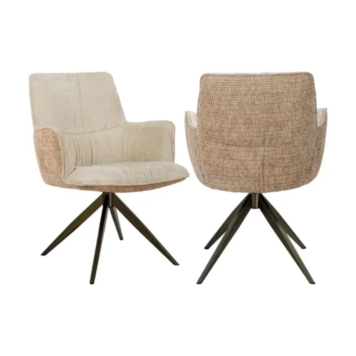 Chaise pivotante Chase ginger jacquard Richmond Interiors — vue 2