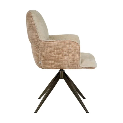 Chaise pivotante Chase ginger jacquard Richmond Interiors — vue 4