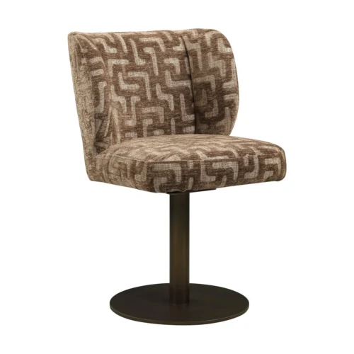 Chaise pivotante Fiona marron labyrinth Richmond Interiors