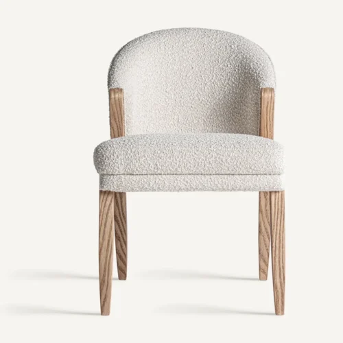 Chaise Prati bouclé blanc Vical Home — vue 2