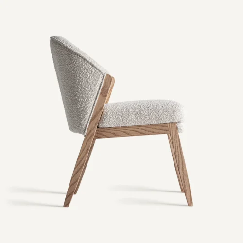 Chaise Prati bouclé blanc Vical Home — vue 3