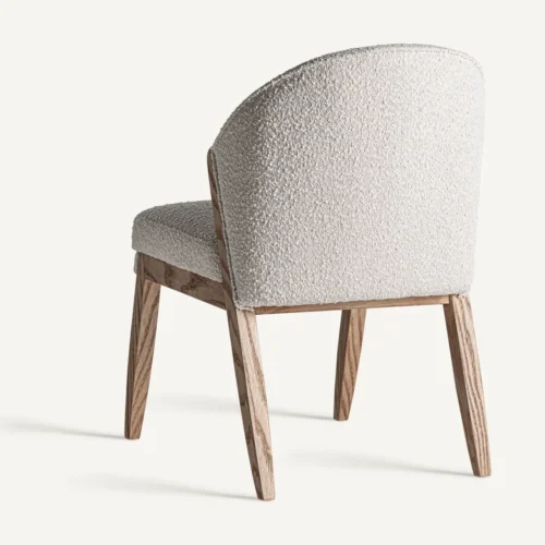 Chaise Prati bouclé blanc Vical Home — vue 4