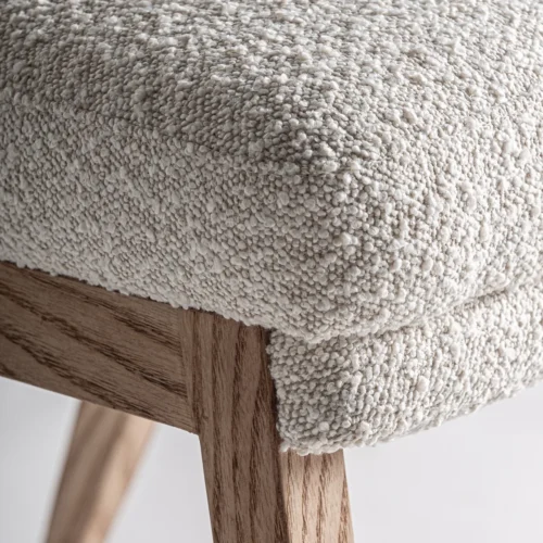 Chaise Prati bouclé blanc Vical Home — vue 5