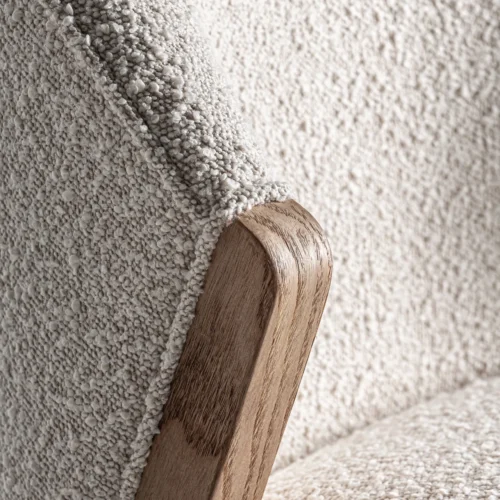 Chaise Prati bouclé blanc Vical Home — vue 6