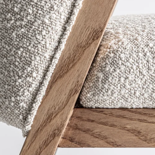 Chaise Prati bouclé blanc Vical Home — vue 7