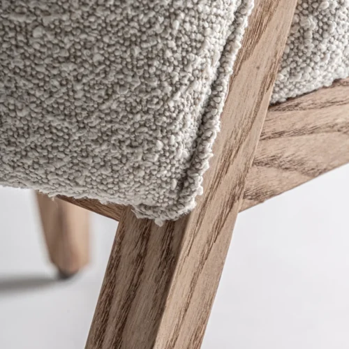 Chaise Prati bouclé blanc Vical Home — vue 8