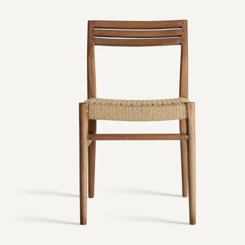 Chaise Souillac teck et corde lot de 2 Vical Home — vue 2
