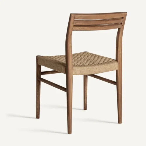 Chaise Souillac teck et corde lot de 2 Vical Home — vue 4