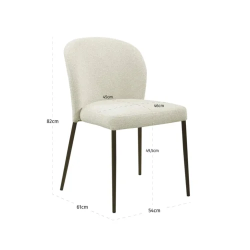 Chaise Stacker biscotti ignifugée lot de 2 Richmond Interiors — vue 12