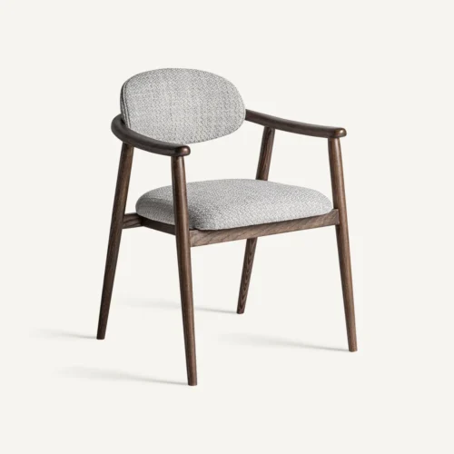 Chaise Ternat gris chiné et frêne Vical Home
