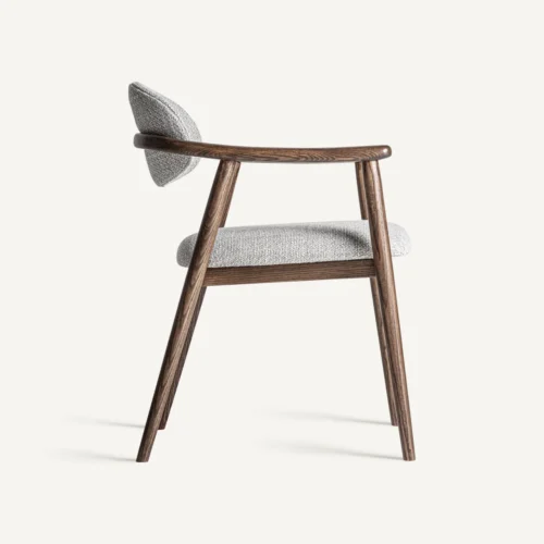 Chaise Ternat gris chiné et frêne Vical Home — vue 3