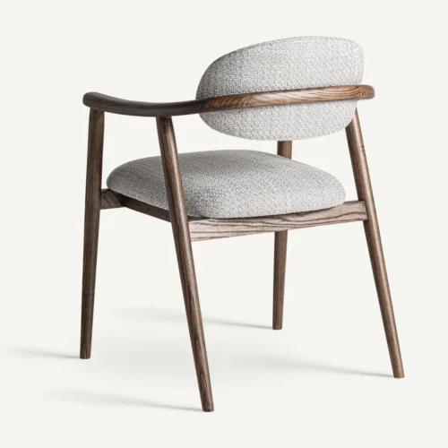 Chaise Ternat gris chiné et frêne Vical Home — vue 4
