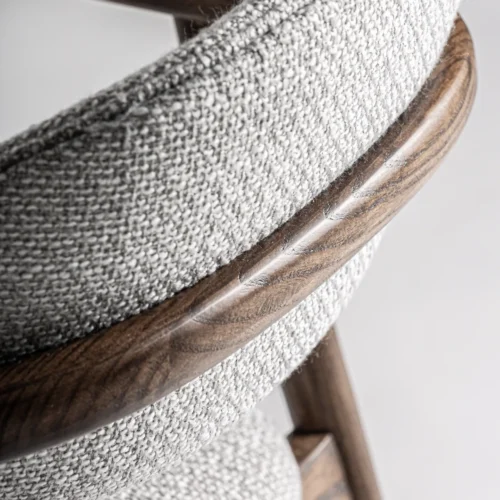 Chaise Ternat gris chiné et frêne Vical Home — vue 7