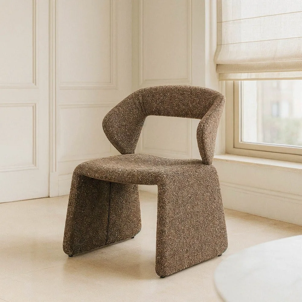 Chaise tissu beige piètement métal Ixia 59 cm