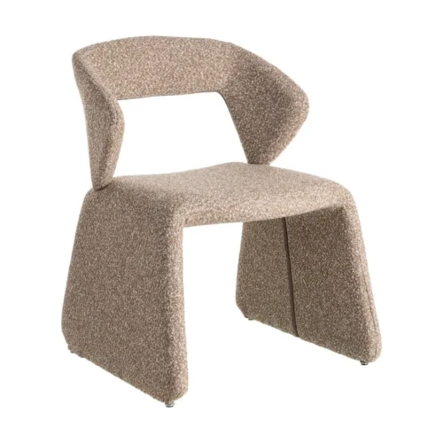 Chaise tissu beige piètement métal Ixia 59 cm — vue 3