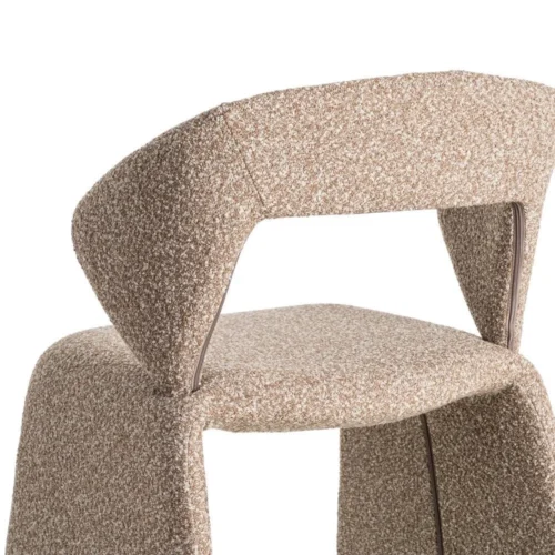 Chaise tissu beige piètement métal Ixia 59 cm — vue 7