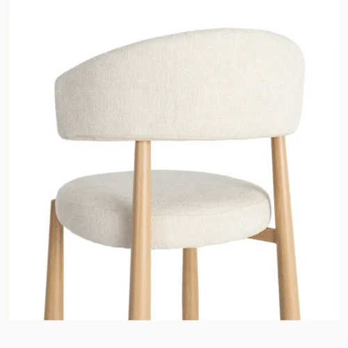 Chaise tissu blanc piètement métal Ixia 56 cm — vue 4