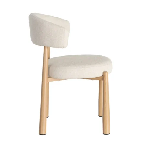 Chaise tissu blanc piètement métal Ixia 56 cm — vue 5