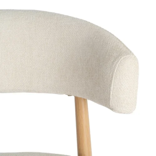 Chaise tissu blanc piètement métal Ixia 56 cm — vue 6