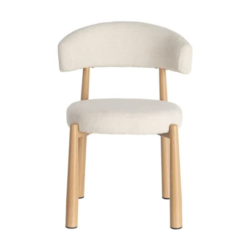 Chaise tissu blanc piètement métal Ixia 56 cm — vue 8