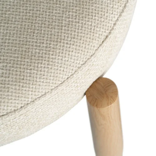 Chaise tissu blanc piètement métal Ixia 56 cm — vue 9