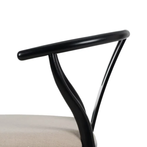 Chaise tissu noir bois de hêtre Ixia 53 cm — vue 7