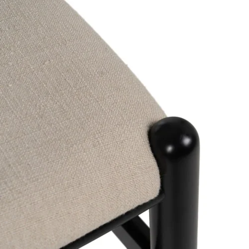 Chaise tissu noir bois de hêtre Ixia 53 cm — vue 9
