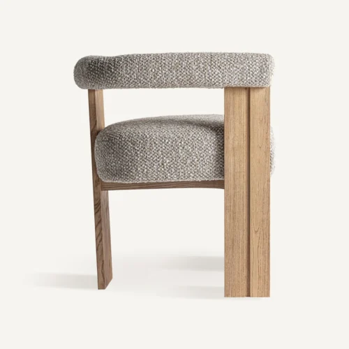 Chaise Ustka gris chiné et chêne clair Vical Home — vue 3