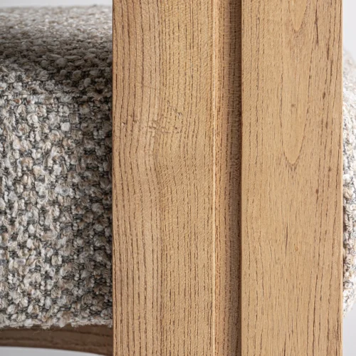 Chaise Ustka gris chiné et chêne clair Vical Home — vue 7