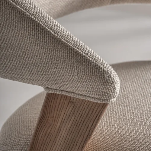 Chaise Veney beige et chêne marron clair Vical Home — vue 6