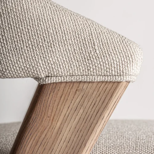 Chaise Veney beige et chêne marron clair Vical Home — vue 8