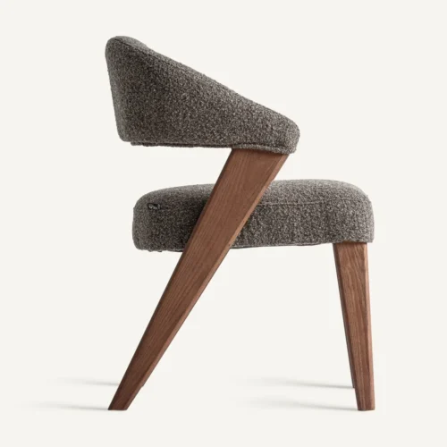 Chaise Veney gris chiné et chêne marron Vical Home — vue 3