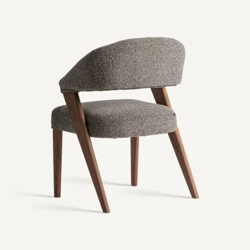 Chaise Veney gris chiné et chêne marron Vical Home — vue 4
