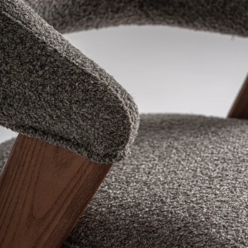 Chaise Veney gris chiné et chêne marron Vical Home — vue 6