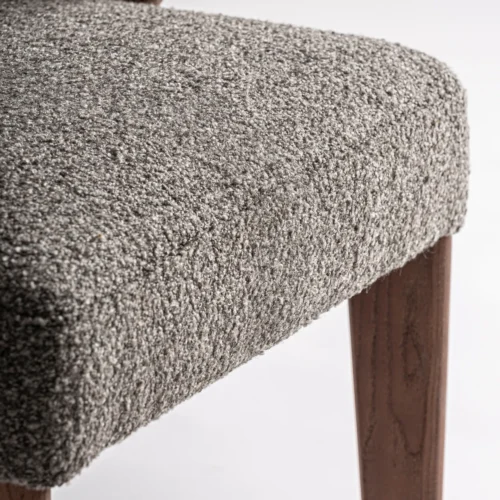 Chaise Veney gris chiné et chêne marron Vical Home — vue 7