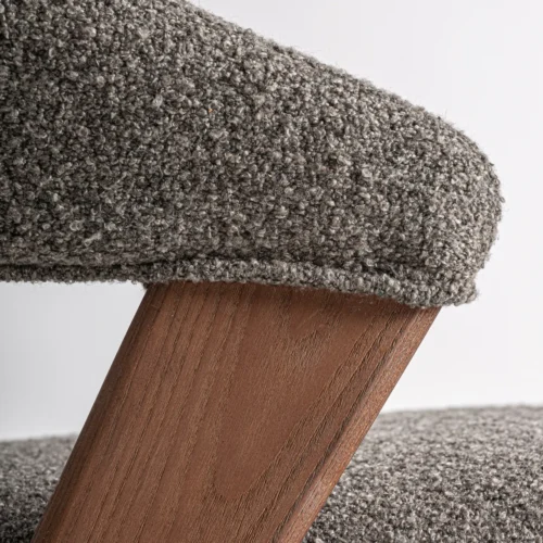 Chaise Veney gris chiné et chêne marron Vical Home — vue 8