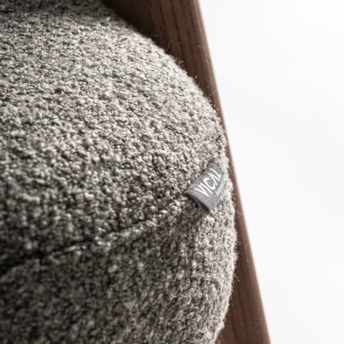 Chaise Veney gris chiné et chêne marron Vical Home — vue 9