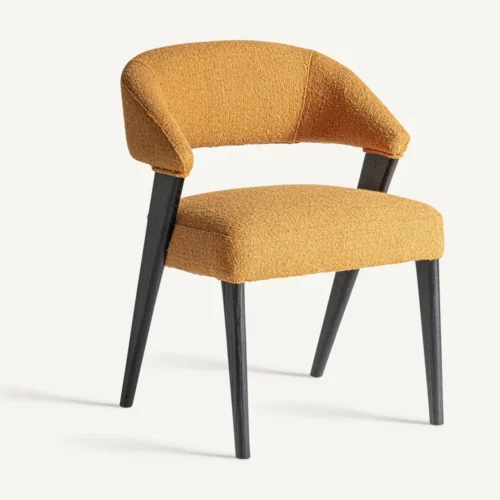 Chaise Veney moutarde chiné et chêne noir Vical Home