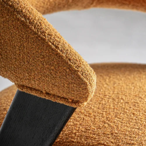 Chaise Veney moutarde chiné et chêne noir Vical Home — vue 7