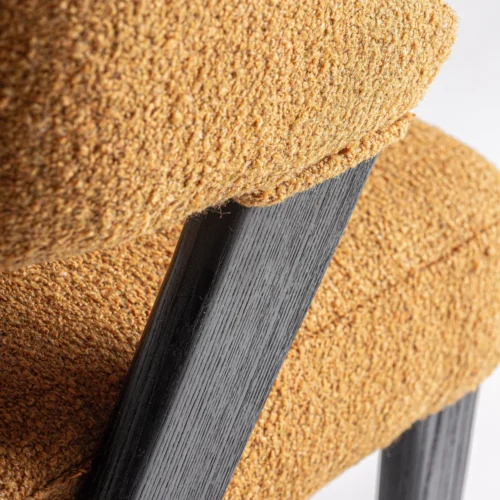 Chaise Veney moutarde chiné et chêne noir Vical Home — vue 8