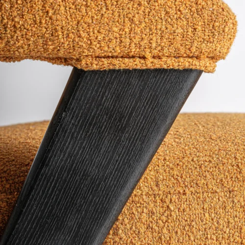 Chaise Veney moutarde chiné et chêne noir Vical Home — vue 9